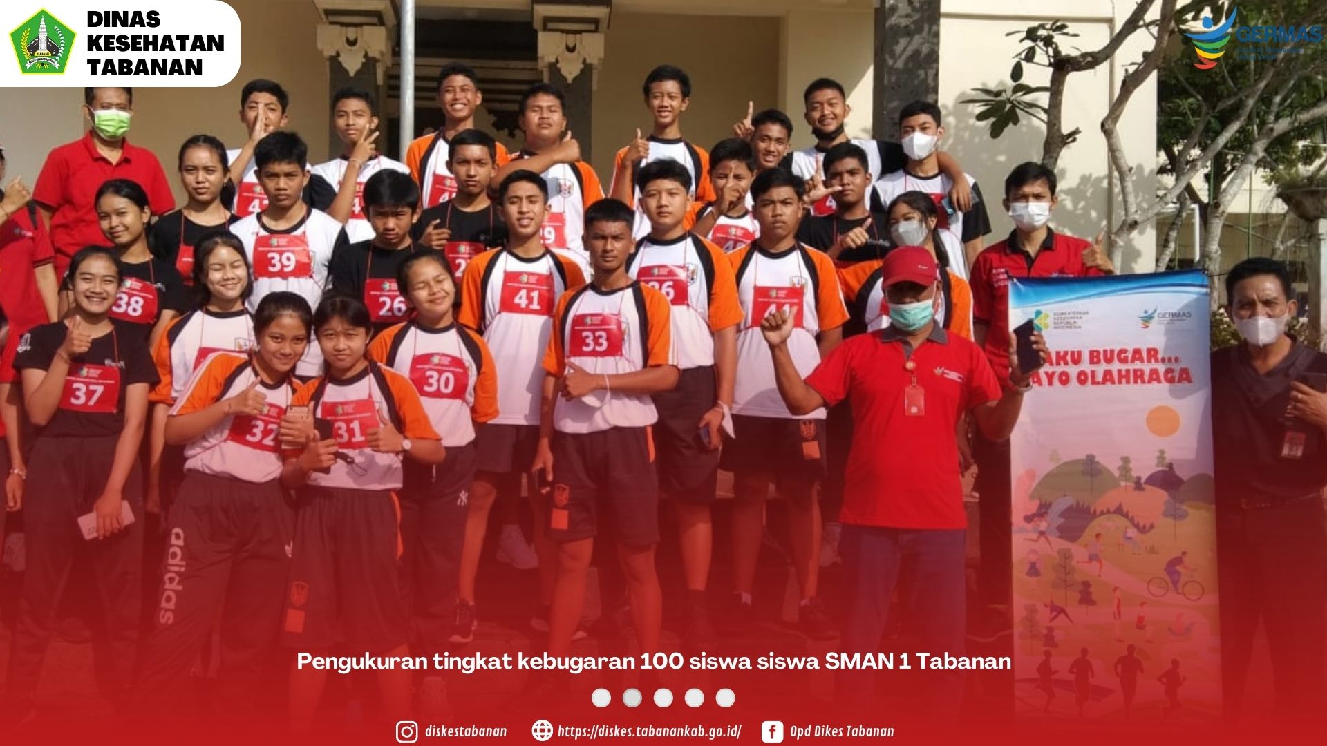 Jumat bersih, Dinas Kesehatan Tabanan Mengikuti Kegiatan Kerja Bakti di Objek Wisata DTW Ulun Danu Bedugul