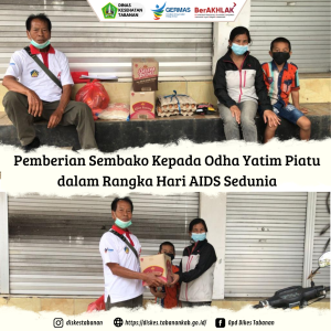Pemberian Sembako Kepada Odha Yatim Piatu dalam Rangka Hari AIDS Sedunia