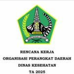 Rencana Kerja Organisasi Perangkat Daerah Dinas Kesehatan TA 2025